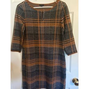 COPY - Ann Taylor knit sweater dress size small petite plaid NWT & Great for fa…